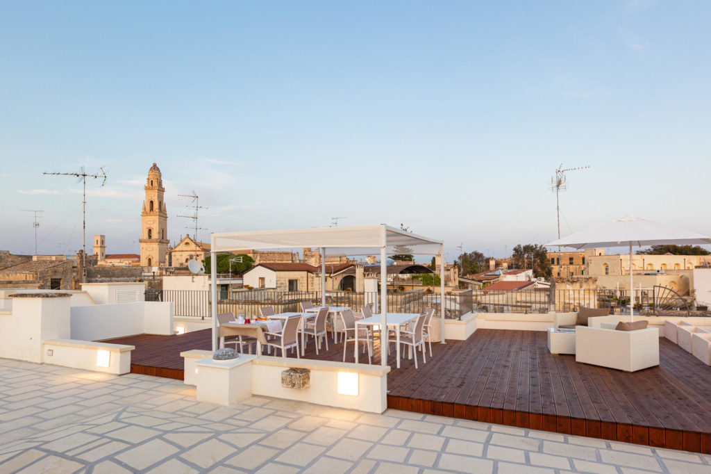 La terrazza panoramica sulla città di Lecce | Palazzo Marini B&B di Charme